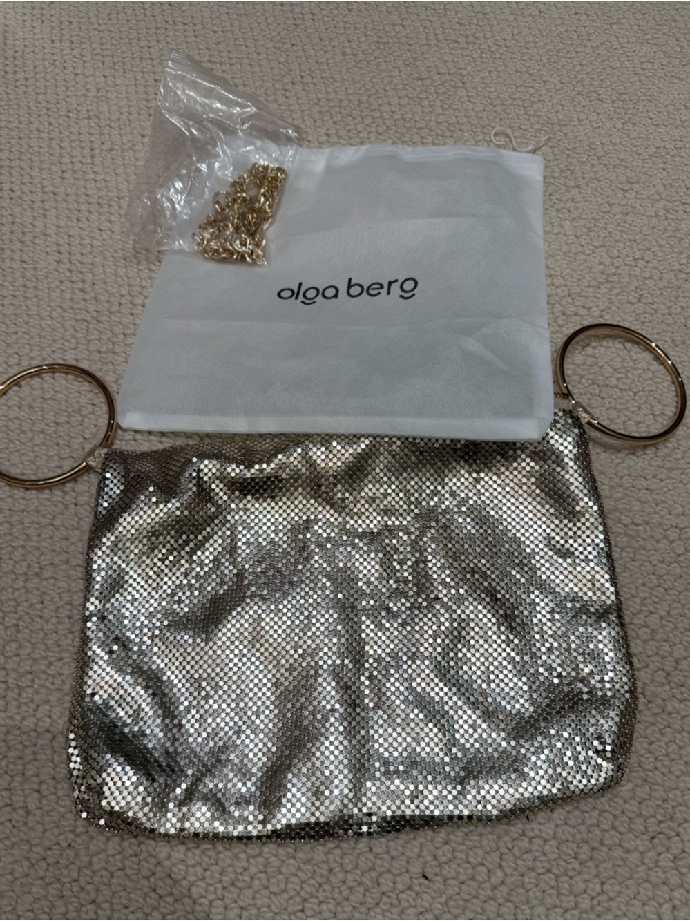 Gold shimmer handbag